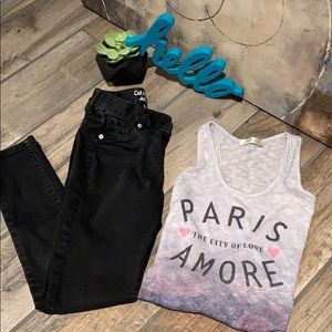 Size 12 outfit! Razor high/low and skinny